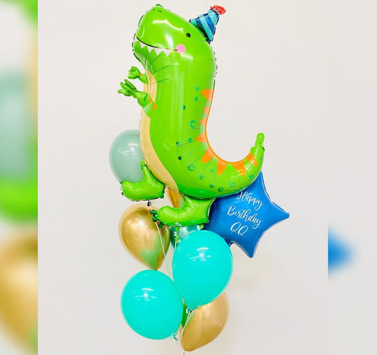 Dinomite T-rex Star Balloon Bouquet
