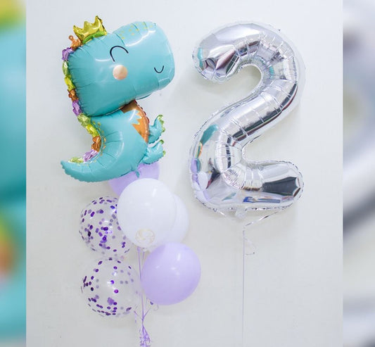 2nd HBD Babysaurus Balloon Bouquet