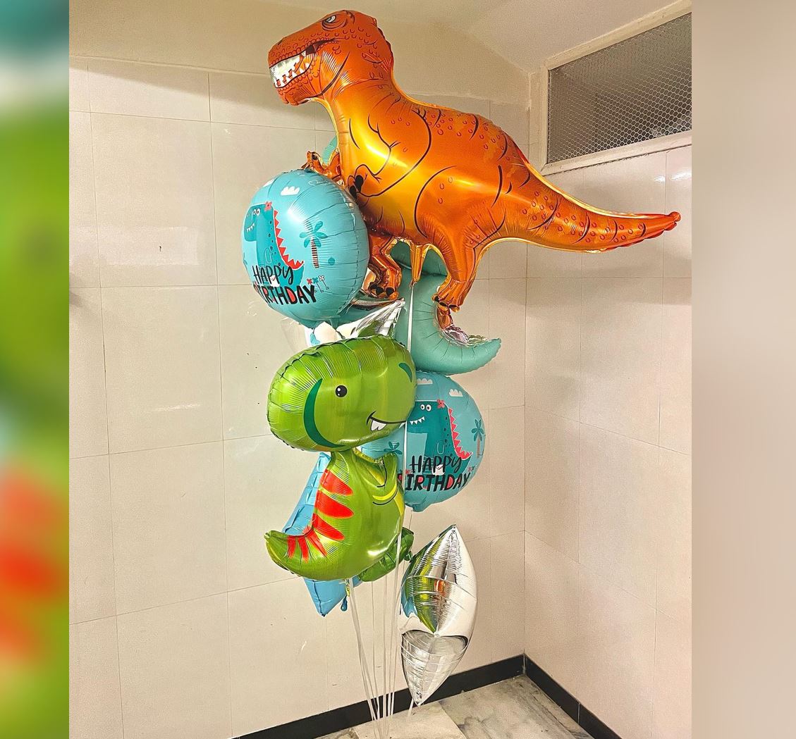 Dinosaur Theme HBD Balloon Bouquet