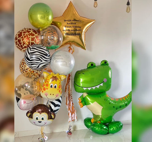 T-Rex Dinosaur Theme Balloon Bouquet