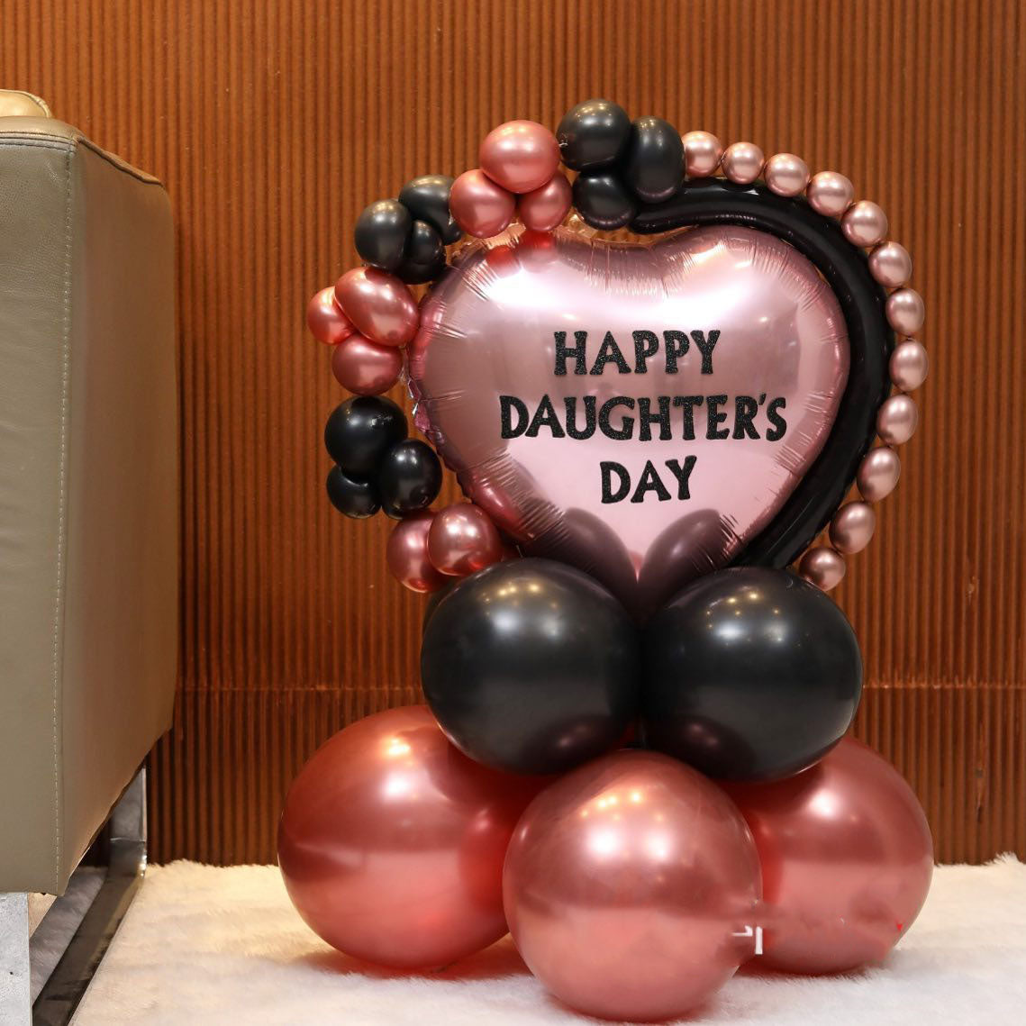 Happy Daughter's Day Heart Cluster Balloon Bouquet