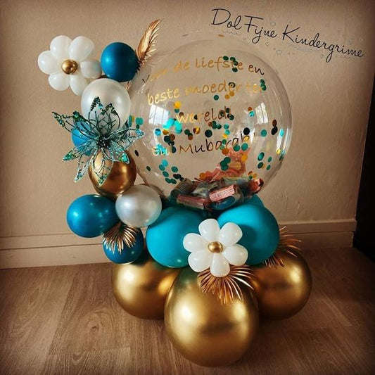 Supershape Personalised Happy Diwali Bubble Balloon Bouquet