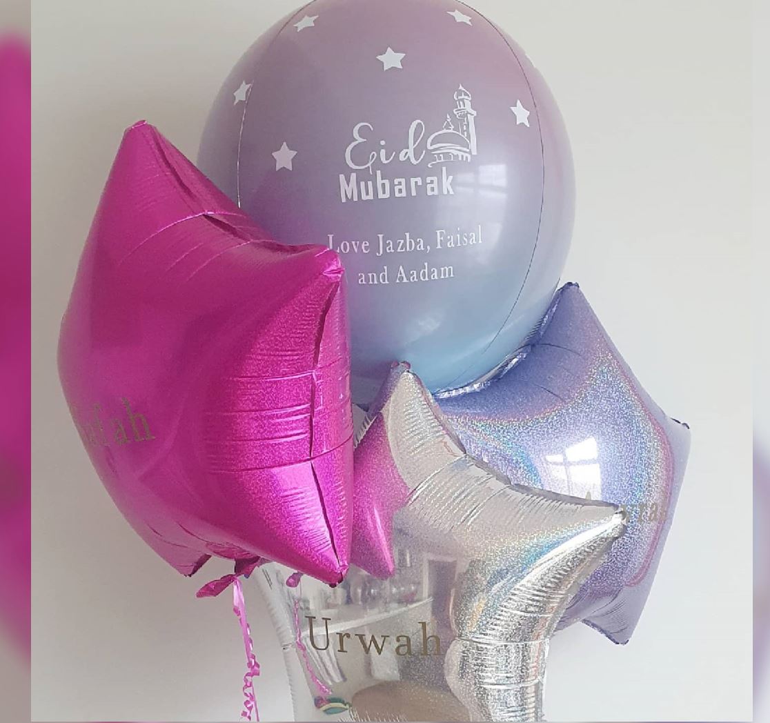 EID Mubarak Star  ORBz Balloon Bouquet