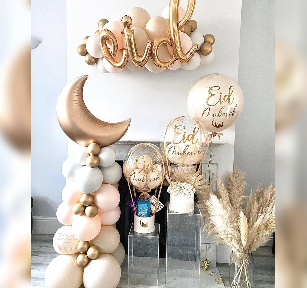 EID Mubarak Crescent Moon Balloon Balloon Decoration