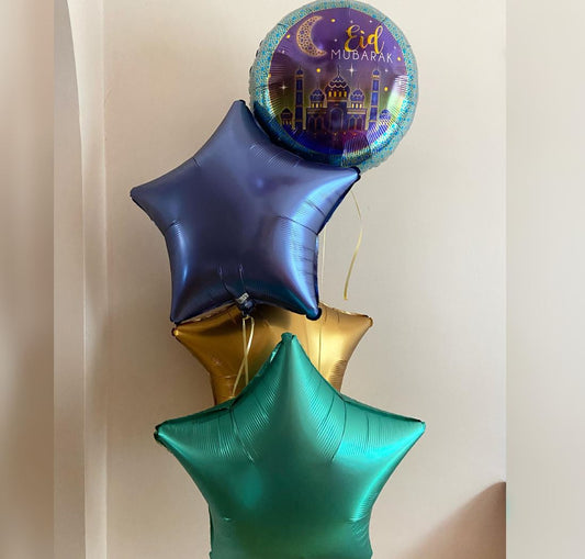 EID Mubarak Star Balloon Bouquet