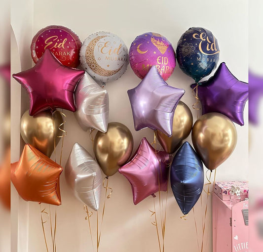 Star Theme EID Mubarak Balloon Bouquet