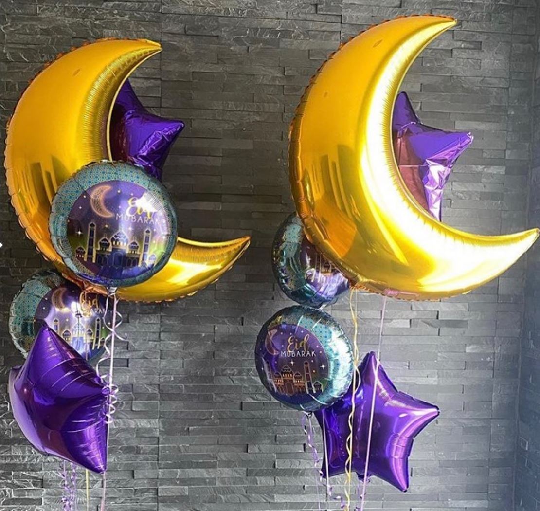 Eid Theme Star Crescent Moon Balloon Bouquet
