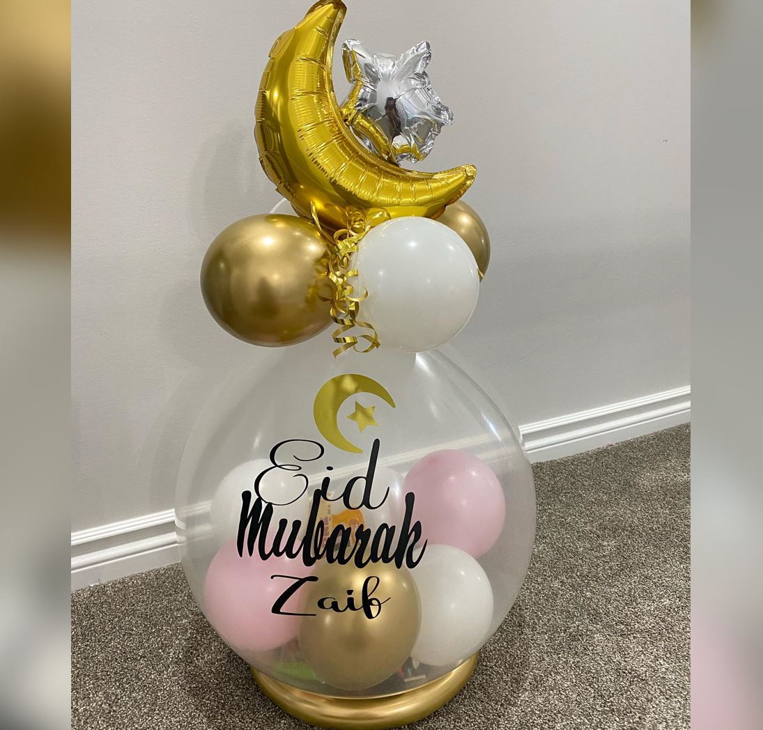EID Theme Diamond Clear Balloon Bouquet