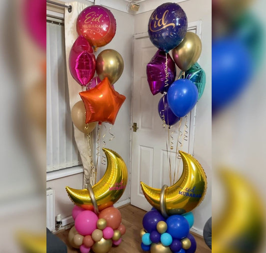 EID Theme Crescent Cluster Balloon Bouquet
