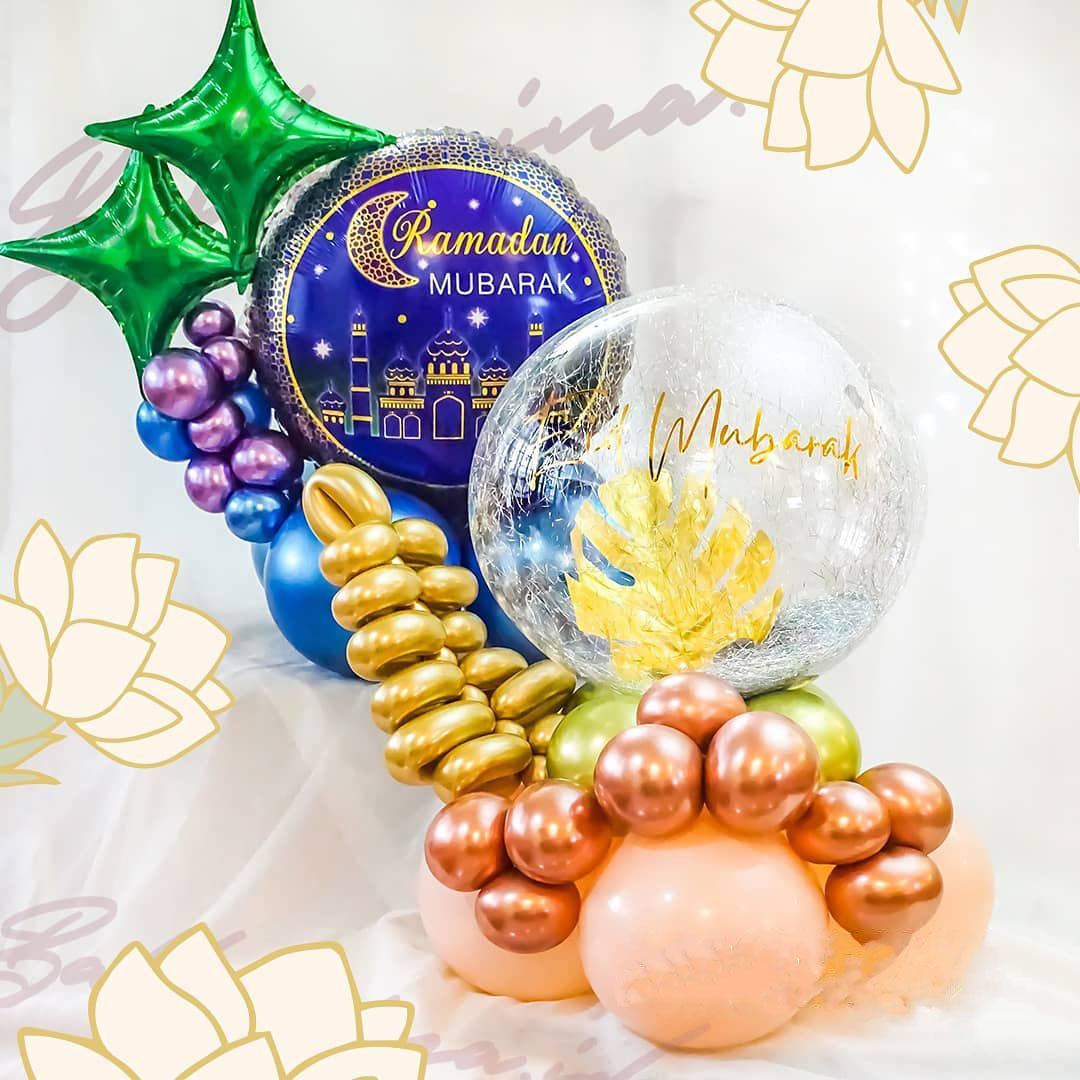 EID Theme Cluster Bubble  Balloon Bouquet