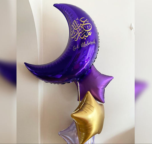 Personalised Crescent Balloon Bouquet