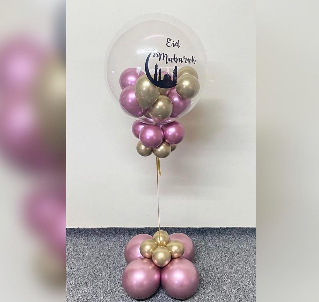 Eid Mubarak Bubble Balloon Bouquet