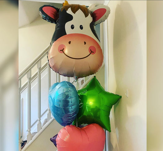 Holstein Cow Theme Balloon Bunch