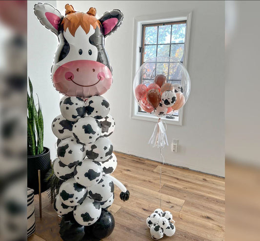 Holstein Cow Head Cluster Balloon Bouquet