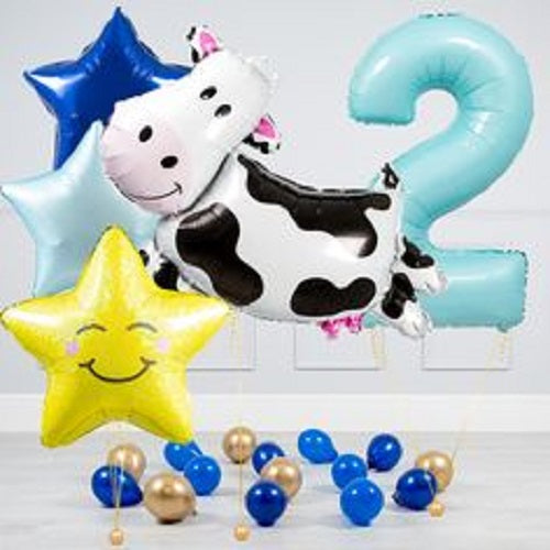 Party Balloon Birthday Farm Theme Animal Foil Helium Balloons Bouquet-18