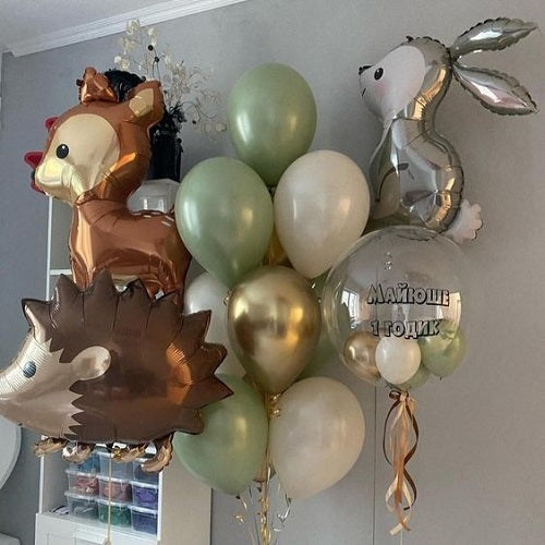 Party Balloon Birthday Farm Theme Animal Foil Helium Balloons Bouquet-27