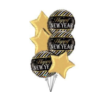Party Balloons New Year with Stars Balloon Bouquet