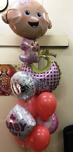 Party Balloon Baby Girl with It's A Girl Balloons Bouquet 