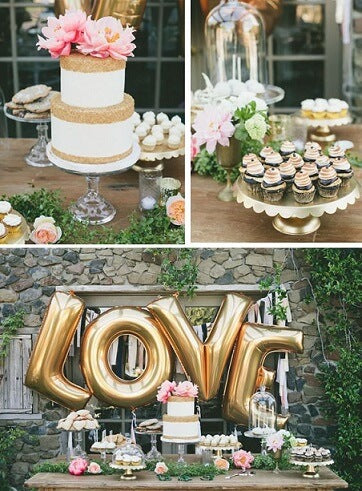 Party Balloon Gold Love Balloons Bouquet 