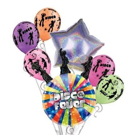 Party Balloon Helium Disco Theme Balloons Bouquet