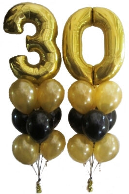 Party Balloon Gold 30th balloon Bouquet