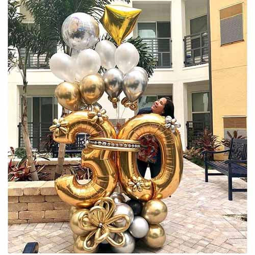 Party Balloon 30th Birthday Balloons Bouquets