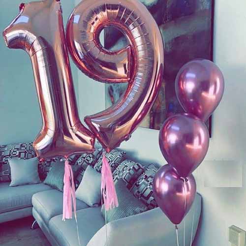SuperShape 19 Balloon With Crome Balloon Bunch
