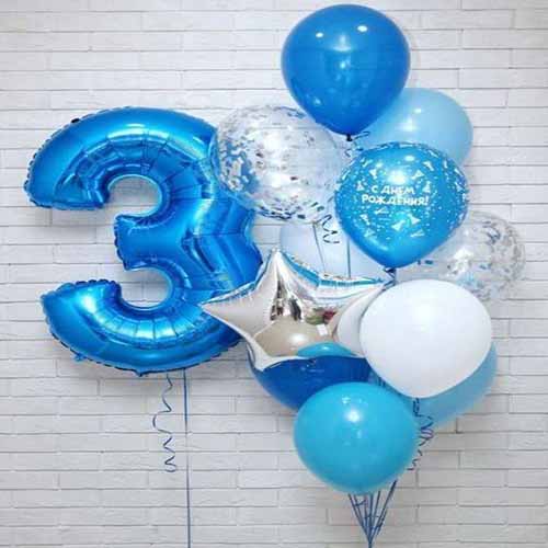 Party Balloon Baby Birthday Number Balloon Bunch