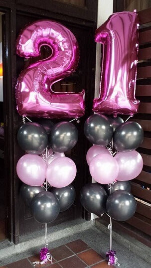 Party Balloon Pink 21st Birthday Balloon Bouquet
