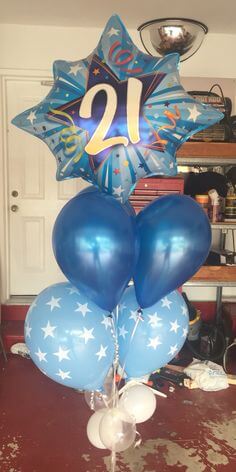 Party Balloon 21st Birthday Balloon Bouquet