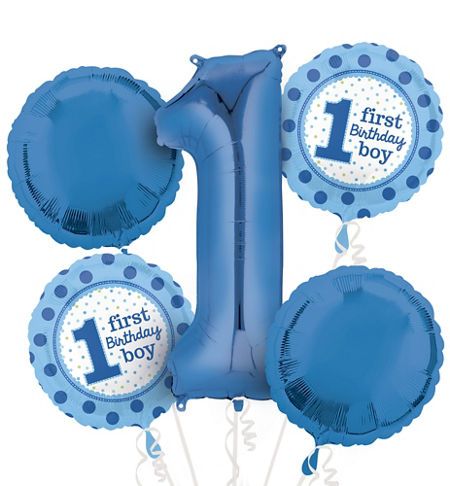 Party Balloon 1st Birthday Boy Bouquet 