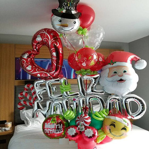 Merry Christmast Balloons Bouquets &amp; Decoration 