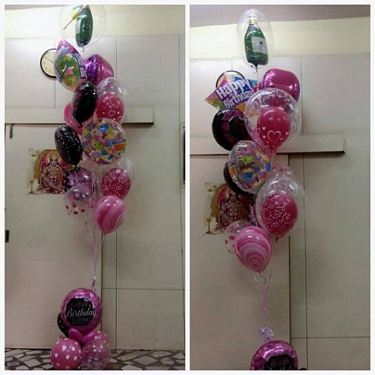 Party Balloon Birthday Girl  Helium Balloons Bouquet