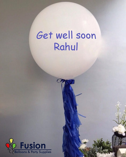 Get Well Soon White Balloon