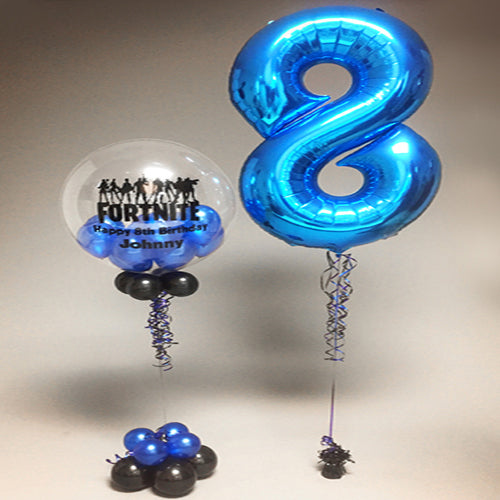Bubble Fornite with Number Balloons