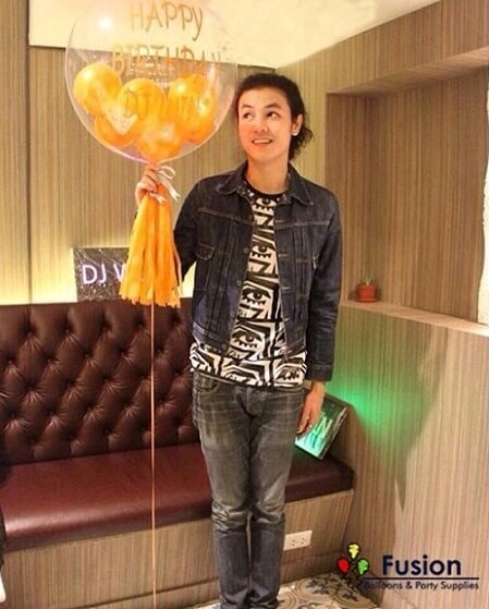 Happy Birthday Clear With Yellow Balloon