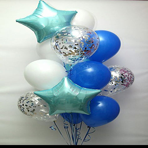 Party Balloons Silver Chrome with Balloons