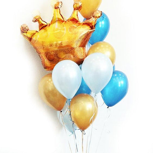 Party Balloons Gold Crown Balloon bouquet