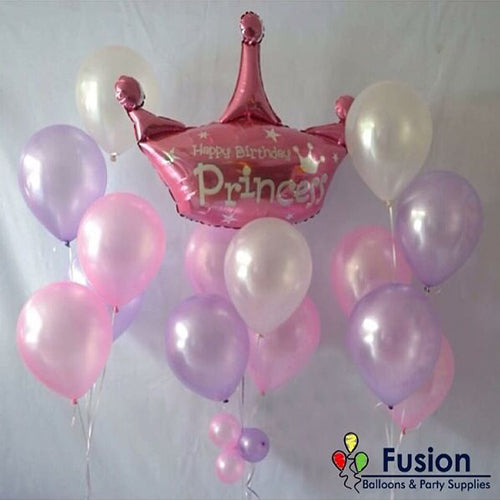 Party Balloons Dark Blue, Light Blue, Baby Blue With Every Tissue Paper Dots 2M
