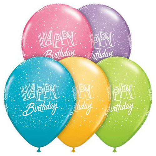 Party Balloon Happy Birthday Confetti Helium Balloons Bunch