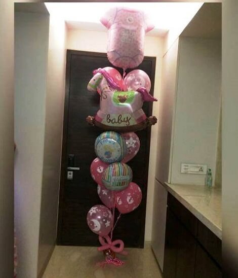 Party Balloon Welcome Baby Girl Balloons Bouquet 