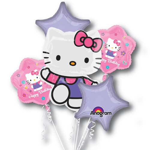 Balloons Party Celebrate Hello Kitty Birthday Balloons Bouquet