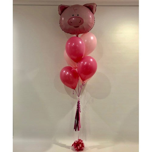 Party Balloon Baby Pig Pink Face with Latex Balloons
