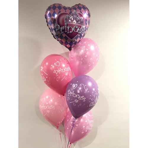 Princess Tiara With Pink Balloons