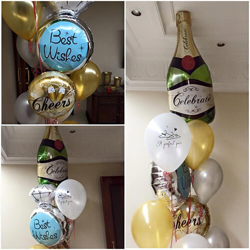 Party Balloon Best Wishes Perfect Pair Balloons Bouquet
