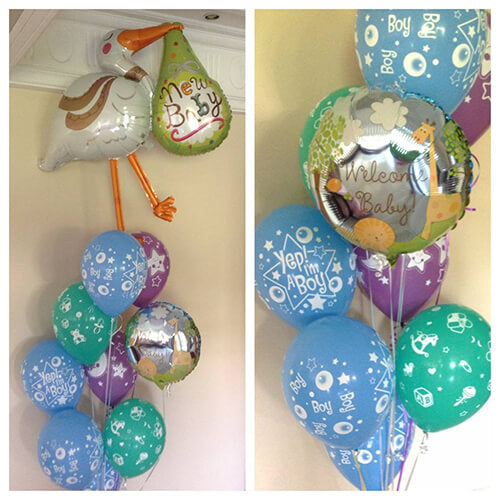 Party Balloon Welcome New Baby Stork Balloons Bouquet 
