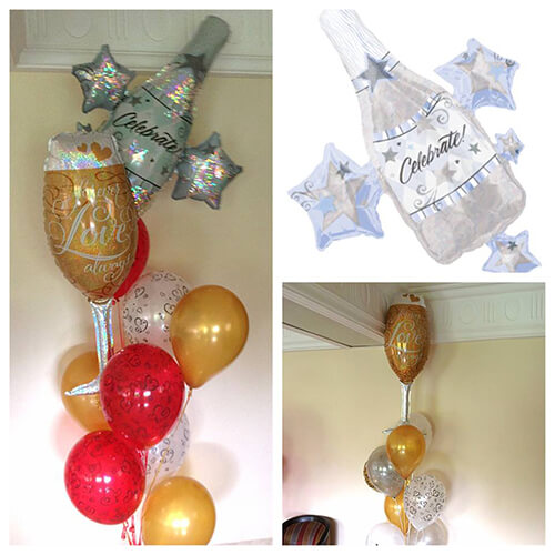 Party Balloon Champagne Love Balloons Bouquet