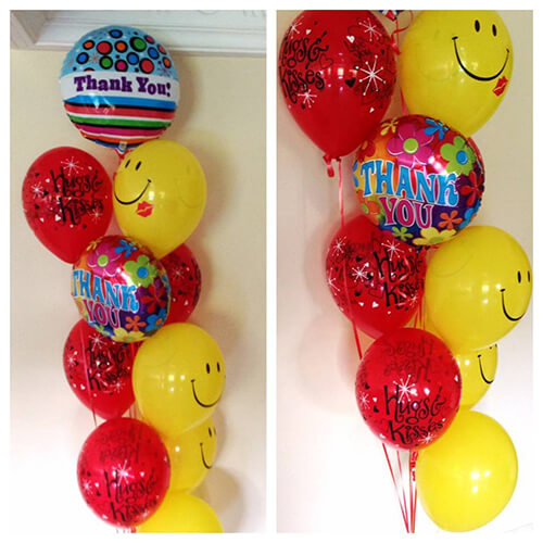 Party Balloon Smile N Thank You Balloons Bouquet