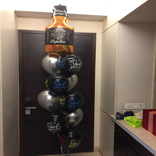 Party Balloons Aged To Perfection Birthday Balloon Bouquet