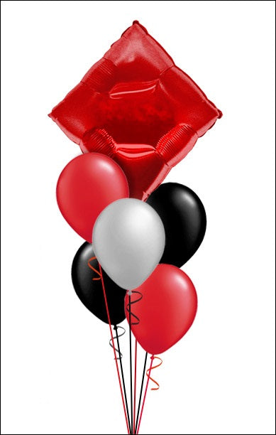 Party Balloon Casino Red Dimond Balloon Bouquet